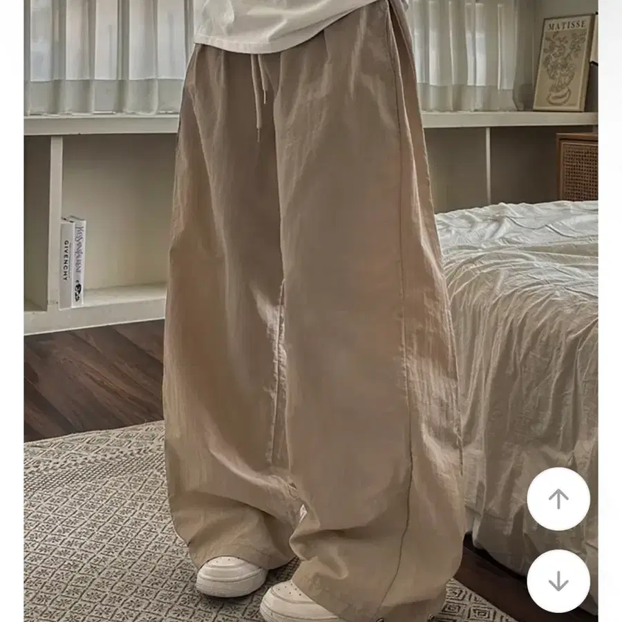 나일론 와이드 팬츠