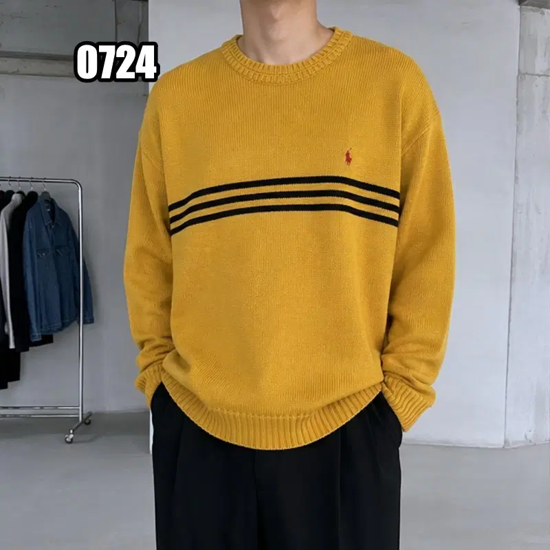 L 폴로 랄프로렌 빈티지 스트라이프 니트 스웨터