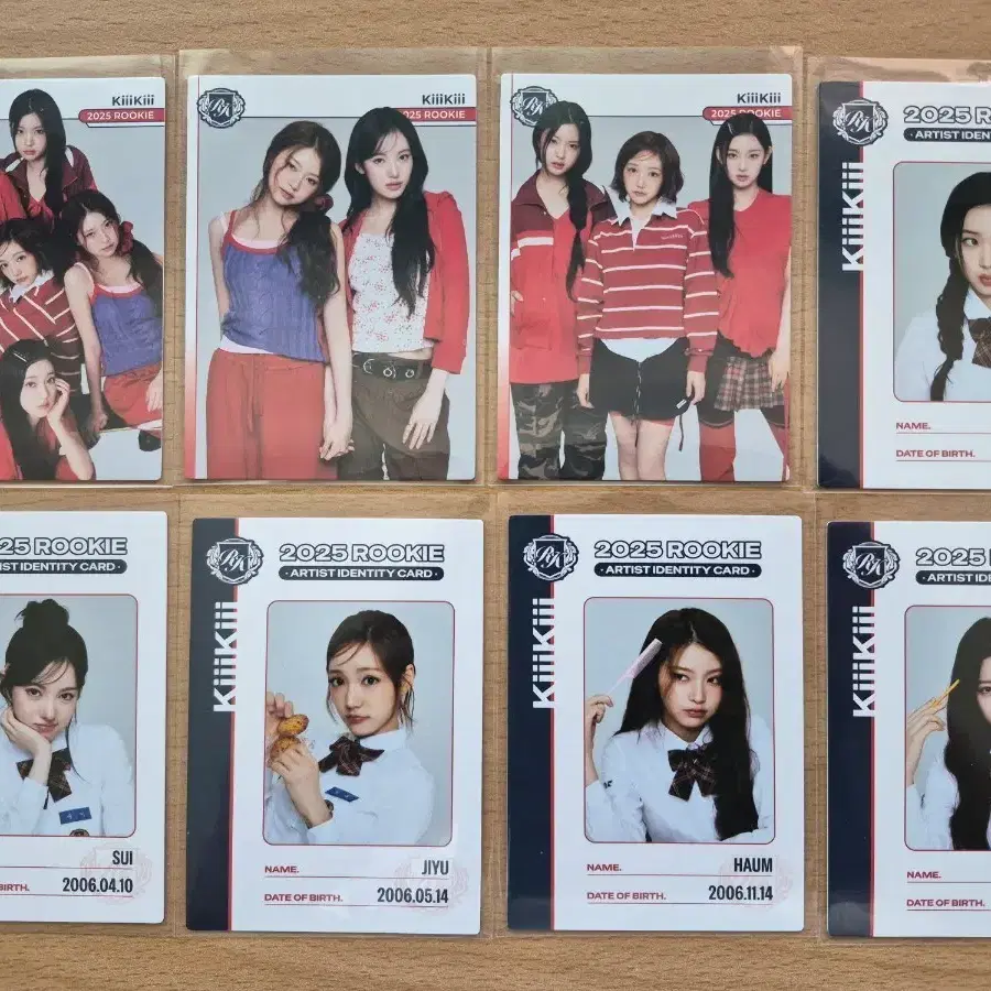 2025 테레카 KPOP 루키 키키, 학생증 포토카드 등 8장랏 판매합니다.