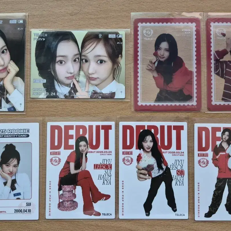 2025 테레카 KPOP 루키 키키 포토카드 8장랏 판매합니다.