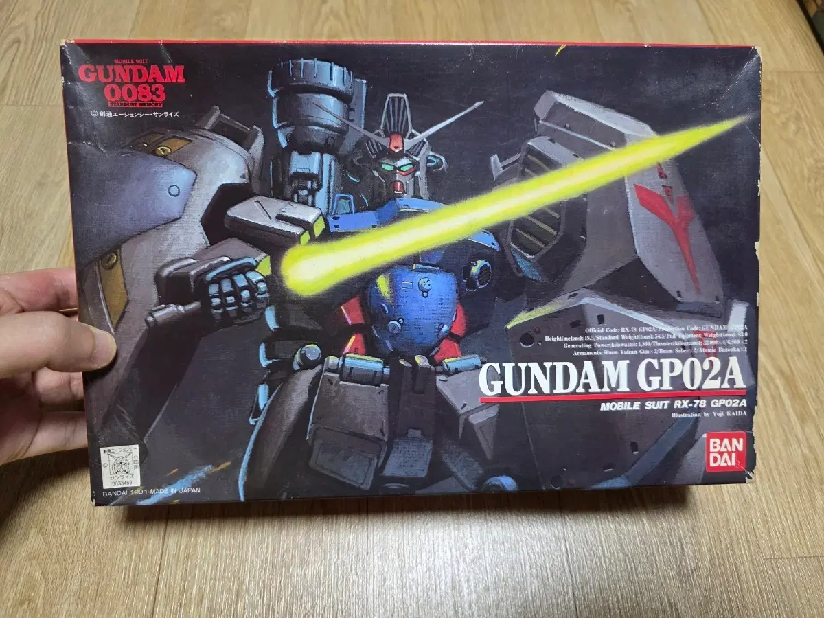 고전프라 반다이 기동전사건담 1/144 건담 GP02A 구판