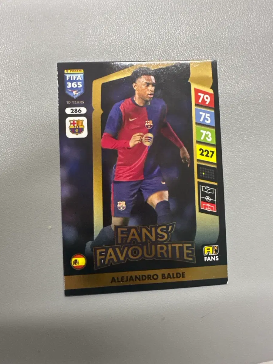 파니니 FIFA 365 팬스 페이보릿 알레한드로 발데 카드