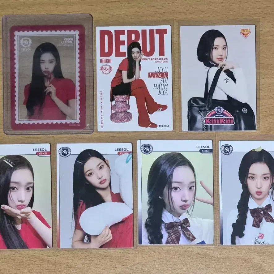 2025 테레카 KPOP 루키 키키 이솔 포토카드 7장랏 판매합니다.