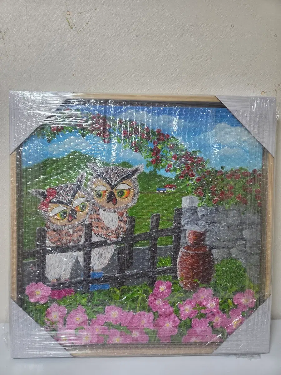 손현미 작가 부엉이 그림 액자