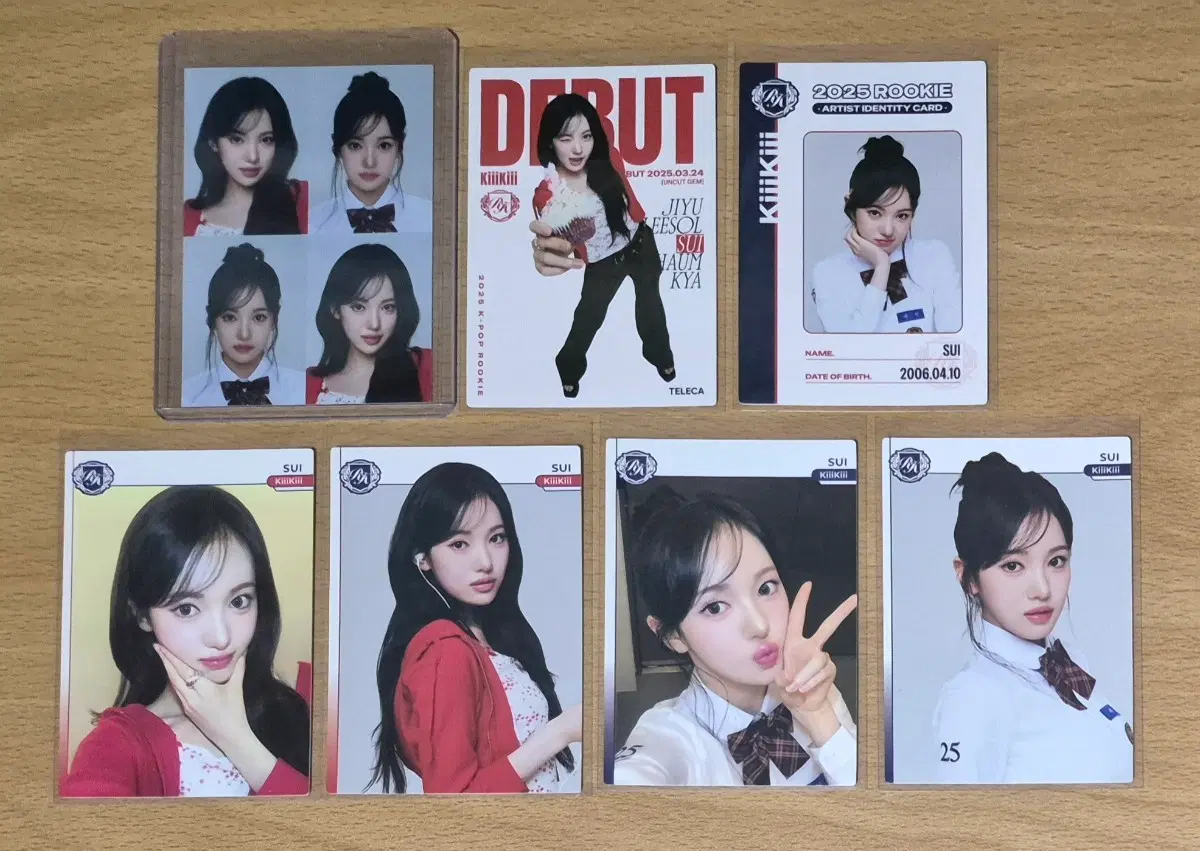 2025 테레카 KPOP 루키 키키 수이 포토카드 7장랏 판매합니다.