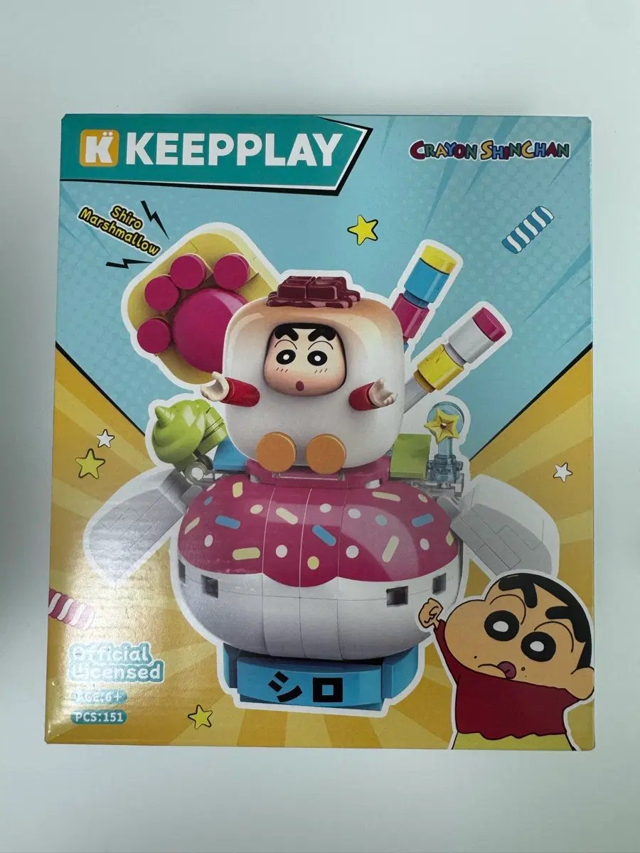 KEEPPLEY 짱구는 못말려 시로 마시멜로 블록 피규어