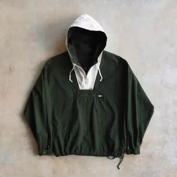 90s J.Crew 제이크루 투톤 코튼 아노락 후드티 L