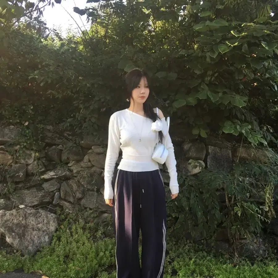 아워캐비넷 트랙 팬츠 네이비