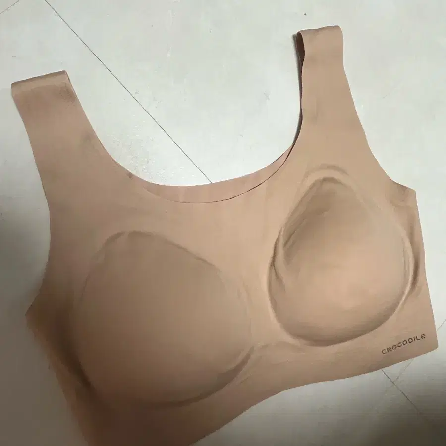 크로커다일 여성 브라탑 베이지
