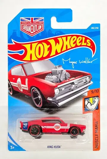 MATTEL HOTWHEELS MUSCLE MANIA 9/10 FYD09 KING KUDA/레드 140/250