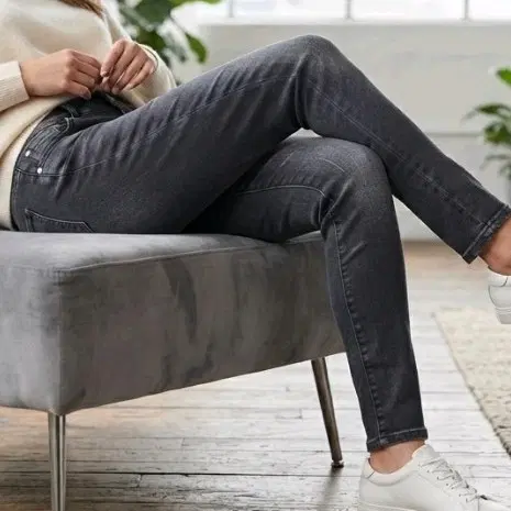 블랙 워싱 데님 팬츠 26 size. 새상품