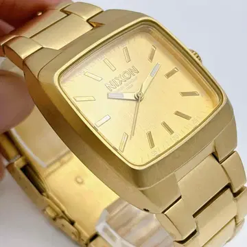 NIXON THE MANUAL 매뉴얼 골드 스퀘어 남성용 손목시계