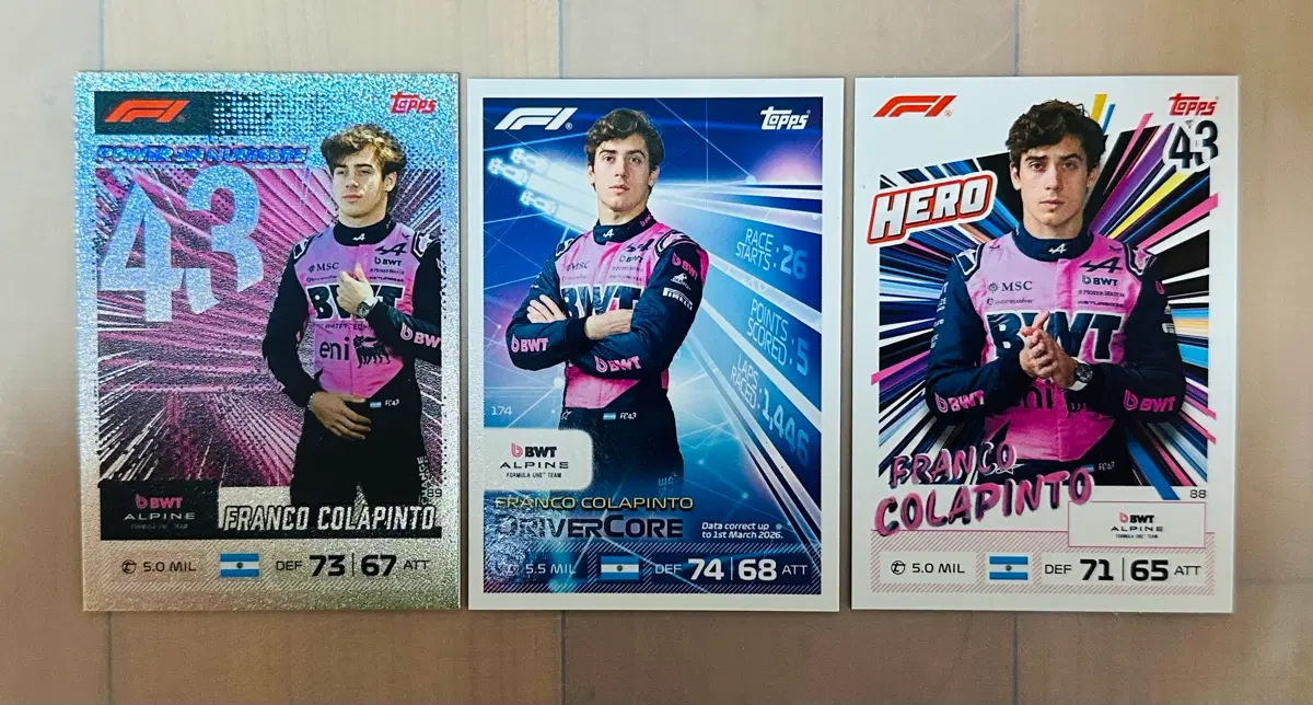 2026 F1 탑스 터보 어택 프랑코 콜라핀토 카드 일괄