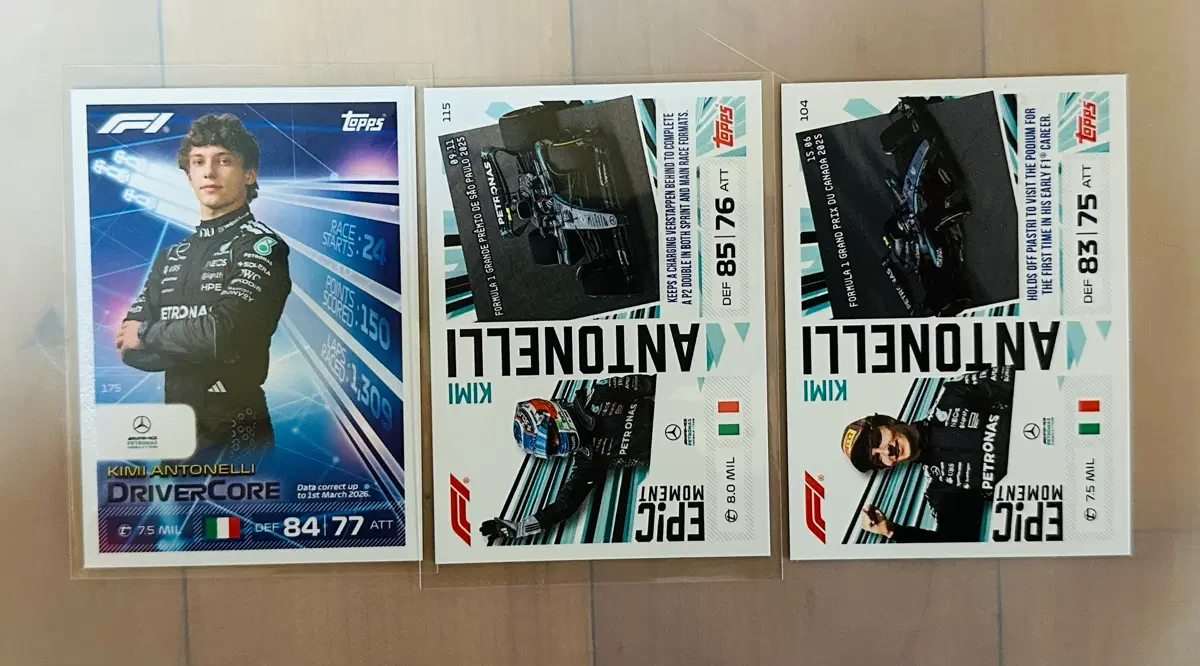 2026 F1 탑스 터보 어택 키미 안토넬리 카드 일괄