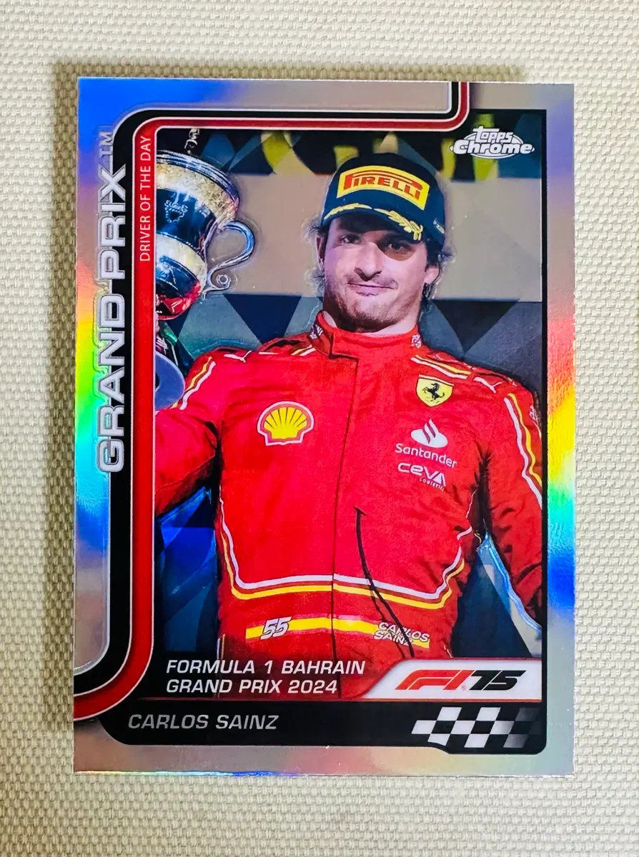 2025 F1 탑스 크롬 카를로스 사인츠 리플렉터 카드