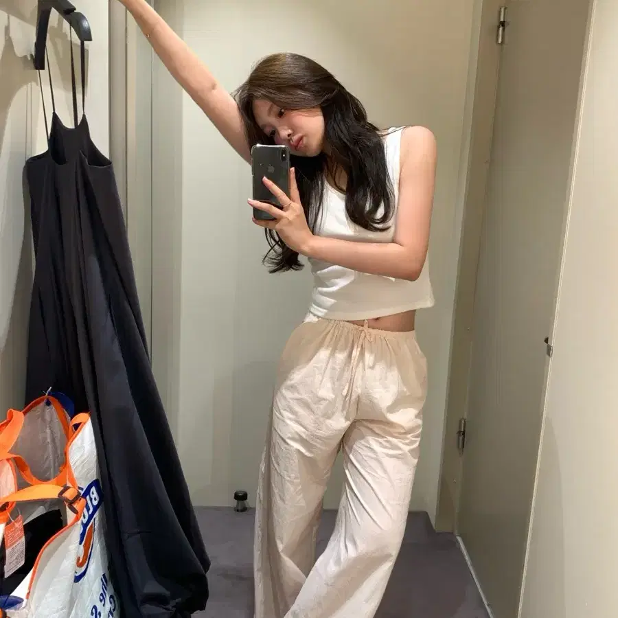 온드민 ondemin 와이드 밴딩팬츠 long 핑크