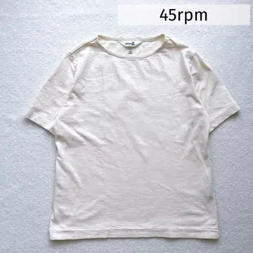 45rpm & 자수 생성색 심플 T셔츠