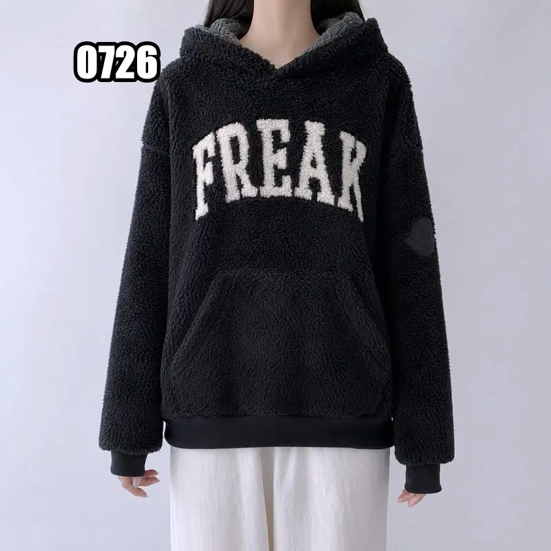 L 몽클레르 지니어스 1952 'FREAK' 보아 플리스 후드티
