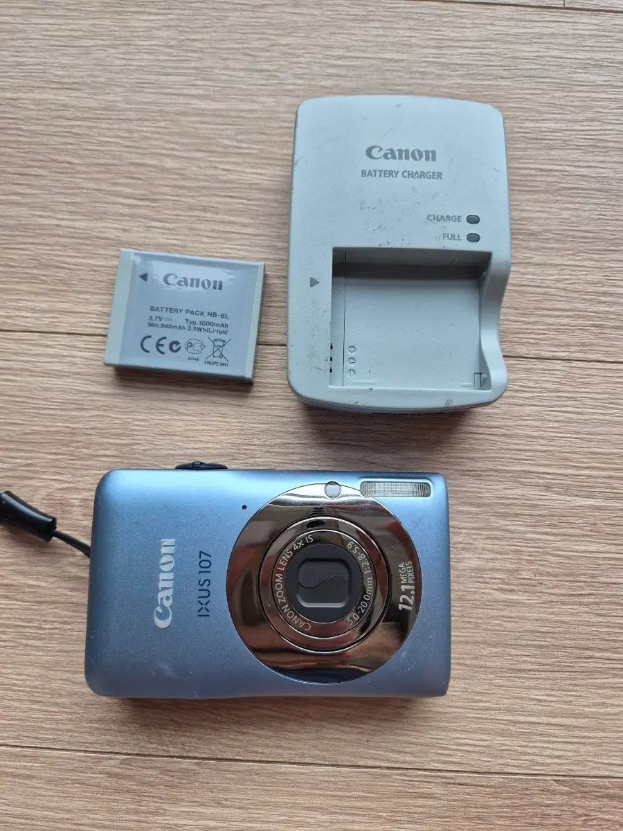 캐논 IXUS 107 카메라 블루 + 배터리 + 충전기 + 4GB SD카드