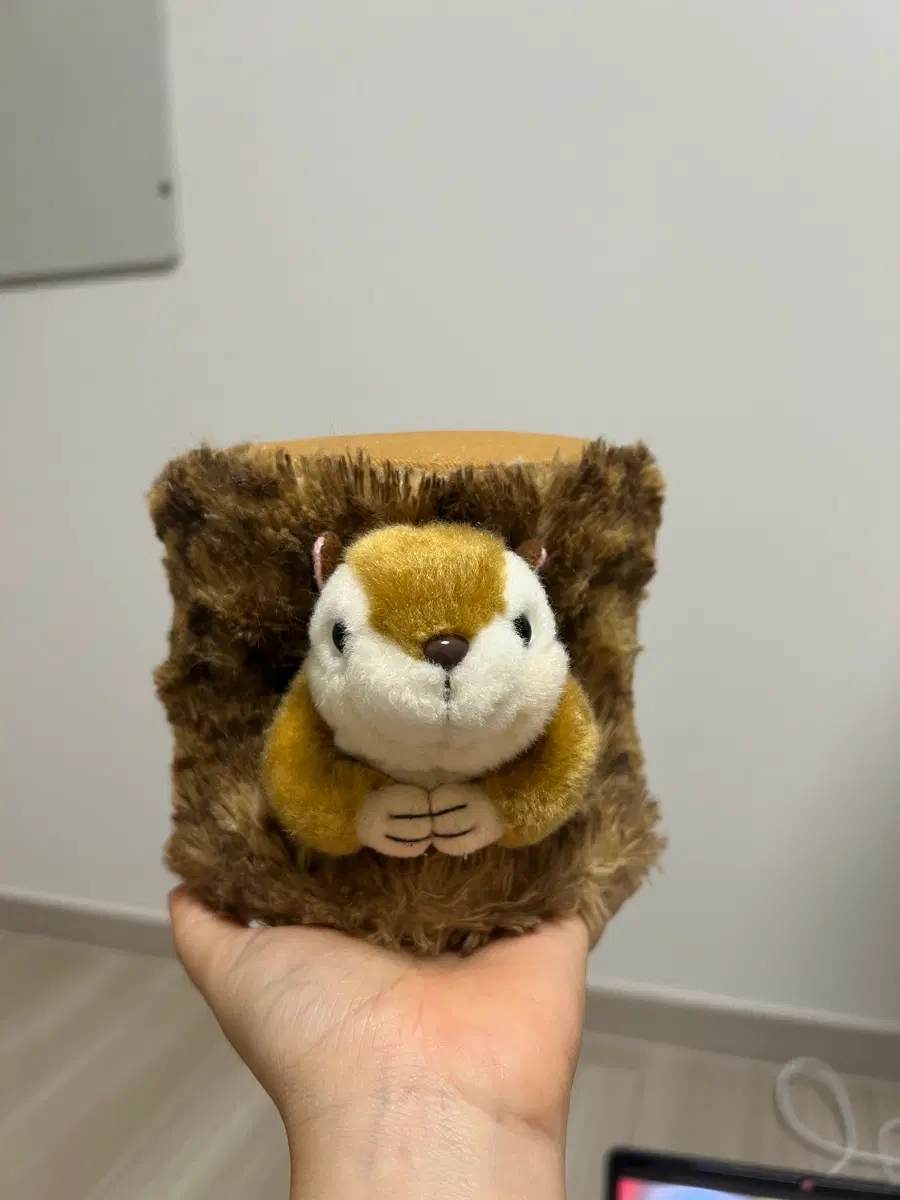 일본 cute사 나무통 다람쥐 빈티지 동물 인형