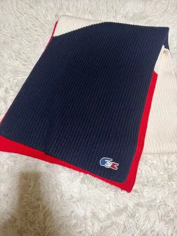 하자품 LACOSTE 트리콜로르 대형 스톨