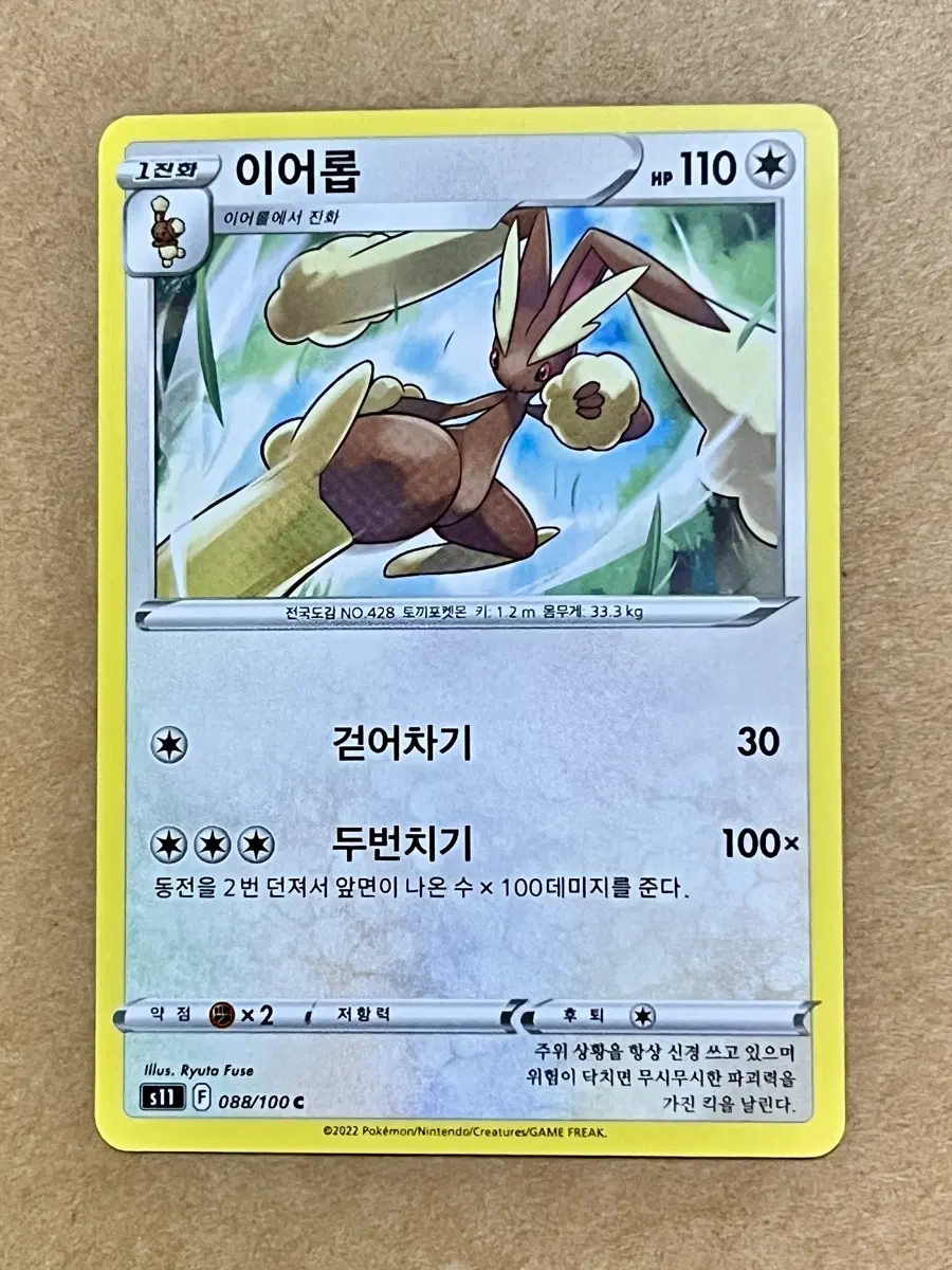 [포켓몬 카드] 이어롭 (s11 088/100 C)