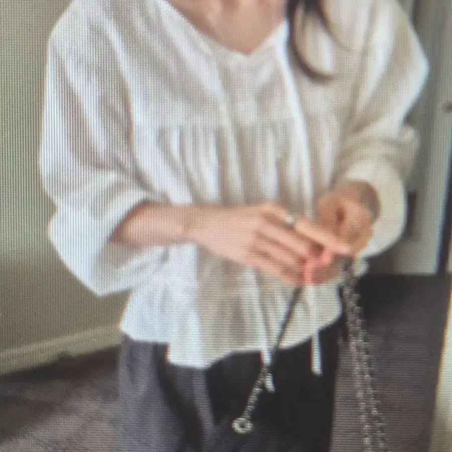 (해외배송)프릴 블라우스 화이트