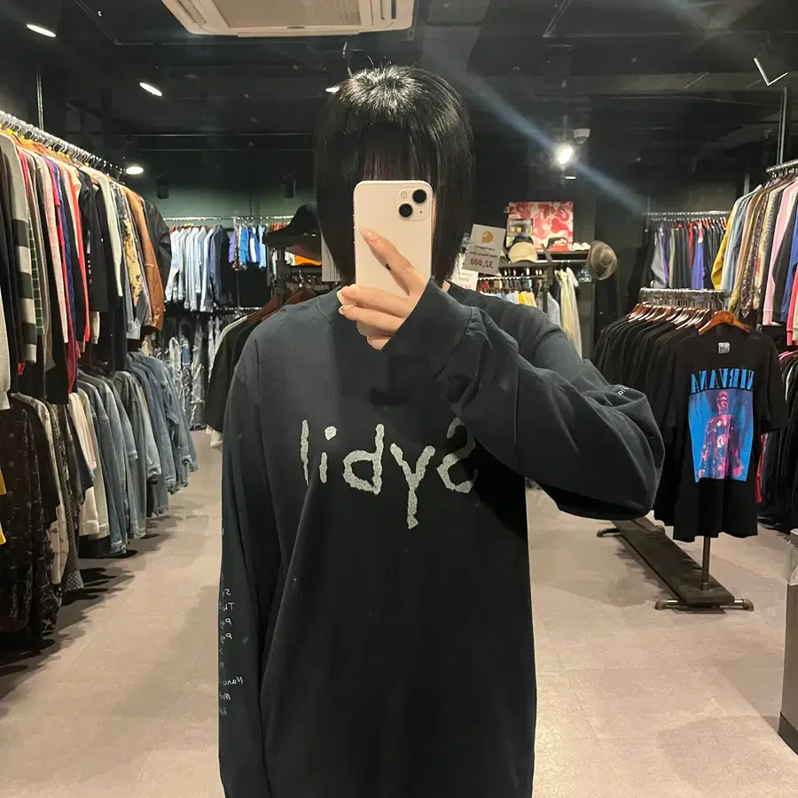 (910) VTG 빈티지 레터링 프린팅 롱슬리브