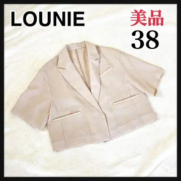 새상품급 LOUNIE 루니 크롭 자켓 베이지 38 M