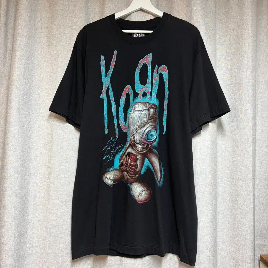 The MAXX ROCK 콘 KORN 락밴드 티셔츠 XL