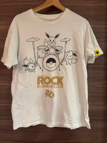 포켓몬 이브이 T셔츠 L사이즈 ROCK IN JAPAN FES