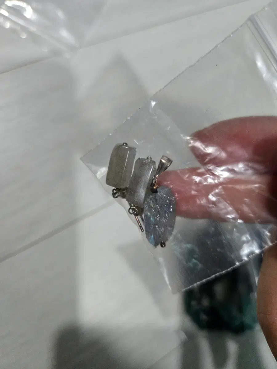 러프석 레브라도라이트 귀걸이+팬던트