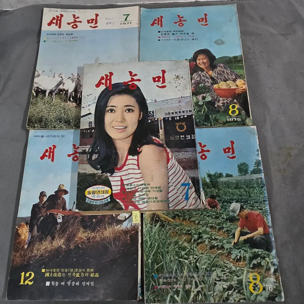 1041. 1970년대 새농민 잡지 5책 일괄