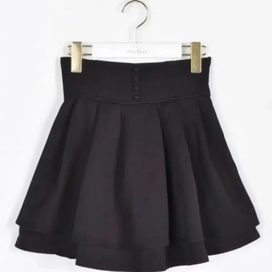 evelyn 에블린 더블 플레어 미니 스커트 블랙 양산형 지뢰계 스나계 미셸마카롱 grl 그레일 다리치 안미르 버블즈 리즈리사