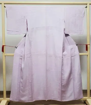 B 기모노 편안함 단의 파도와 청해파 원단 패턴 연보라 순수 실크 이로무지 기모노 21