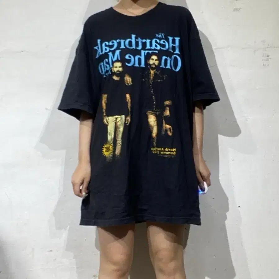미국 빈티지 Dan+Shay 2024 투어 그래픽 반팔 티셔츠 XL
