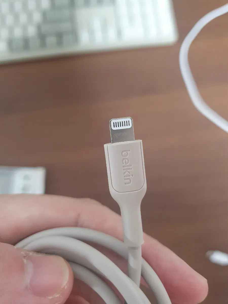 벨킨 USB-C to 라이트닝 충전 케이블 CAA021fq 샌드, 1개, 1m