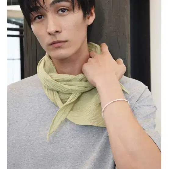 Youth creased linen scarf 유스 스카프