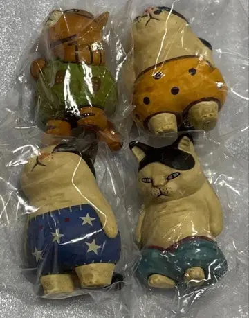 목조 고양이 피규어 오빤츠 고양이 컴프