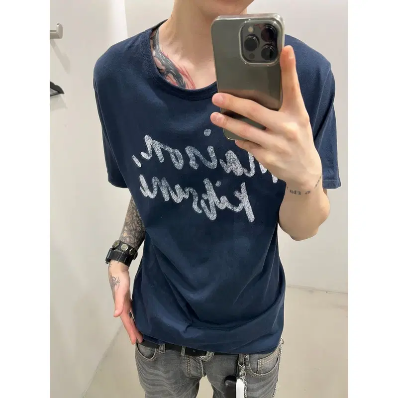 메종키츠네 파리 로고 반팔티 r4378