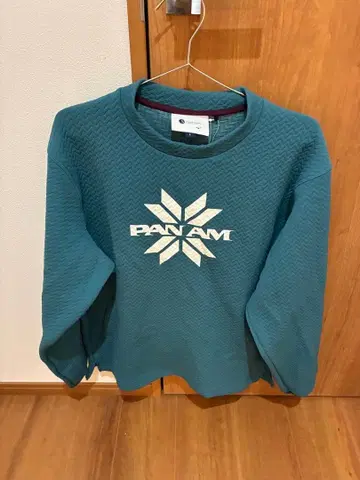 미즈노 PAN AM 맨투맨 L 블루그린