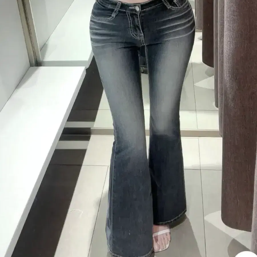 쿨소재 여름데님 골반패드 부츠컷 청바지 xs