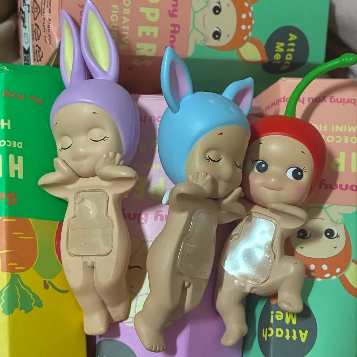 교환/판매) 소니엔젤 히퍼 드리밍 애니멀 하베스트 체리블라썸 루킹백 토끼 코끼리 사슴 체리 버섯 양 판다 돼지 딸기