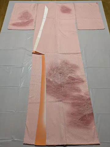 기모노 소나무 대나무 매화 핑크 계열 오래된 상품 츠케사게?