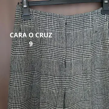 CARA O CRUZ 글렌체크 와이드 팬츠 9호