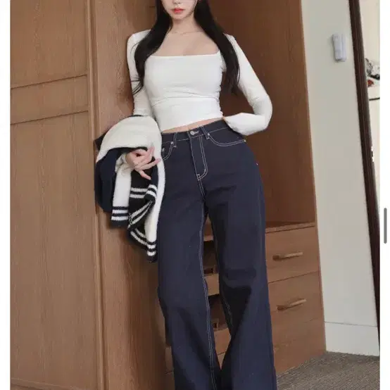 카인다미 골반볼륨업 생지 와이드진