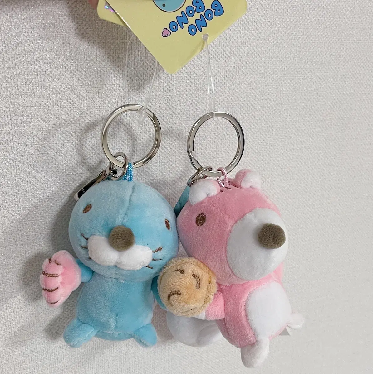 보노보노 인형 키링 2개 세트