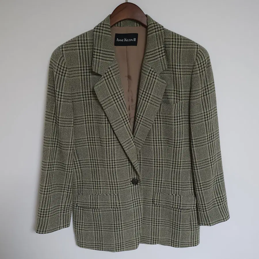 H140 Anne Klein 앤클라인 여성 체크 셋업 정장 자켓