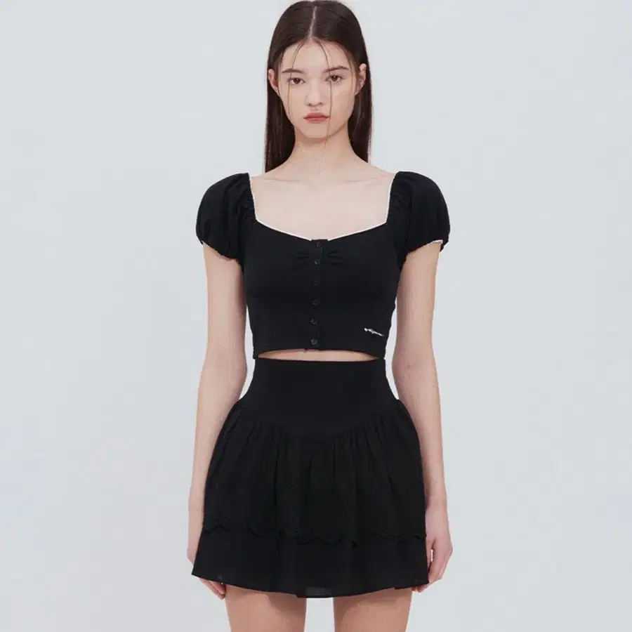 낫유어로즈 Lace square t-shirt 레이스 스퀘어 티셔츠