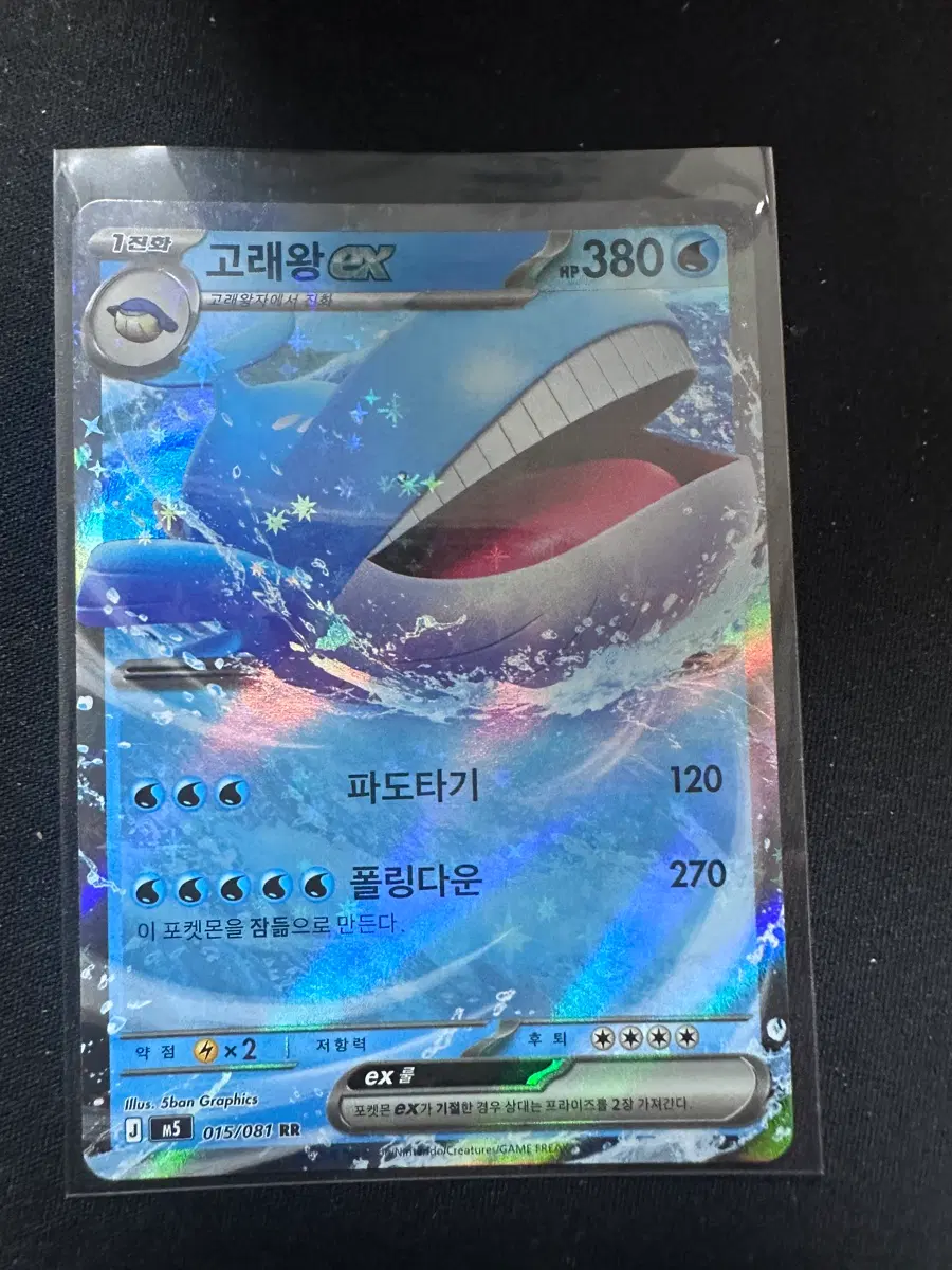 포켓몬 카드 고래왕 EX 015/081 RR